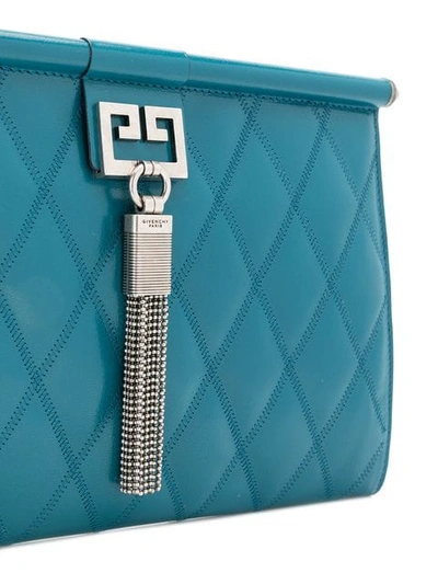 Shop Givenchy Tassel Detail Clutch Bag In 426 Ocean Blue