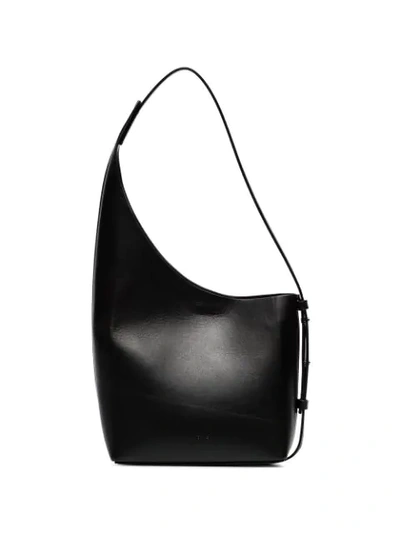 Shop Aesther Ekme Demi Lune Asymmetric Bucket Bag In Black
