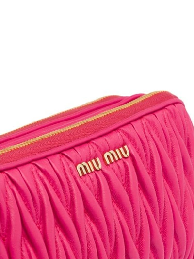 Shop Miu Miu Matelassé Mini Bag In Pink