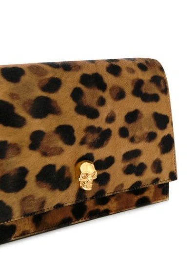 Shop Alexander Mcqueen Leopard Print Cross-body Bag In Brown