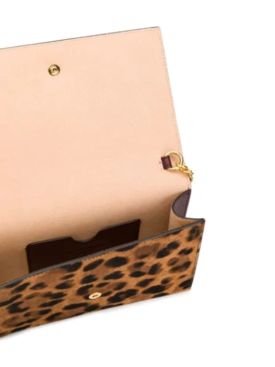 Shop Alexander Mcqueen Leopard Print Cross-body Bag In Brown