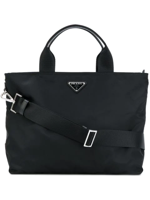 Prada Nylon Tote Bag In Black | ModeSens