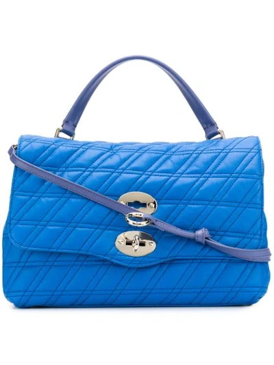 Shop Zanellato Postina Shoulder Bag In Blue