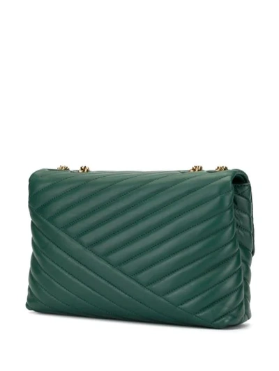 Shop Tory Burch Quilted Shoulder Bag In Green
