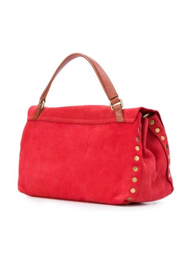 Shop Zanellato Stud Detail Satchel Bag In Red