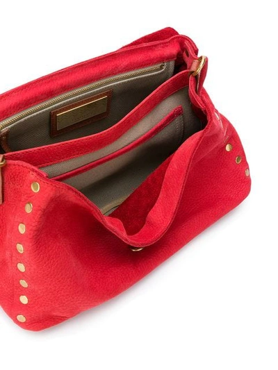 Shop Zanellato Stud Detail Satchel Bag In Red