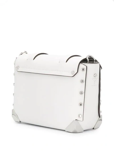 Shop Michael Michael Kors Studded Shoulder Bag In White