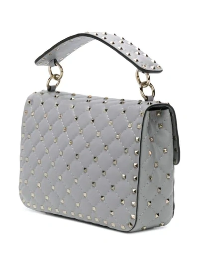 Shop Valentino Medium Rockstud Spike Shoulder Bag In Grey