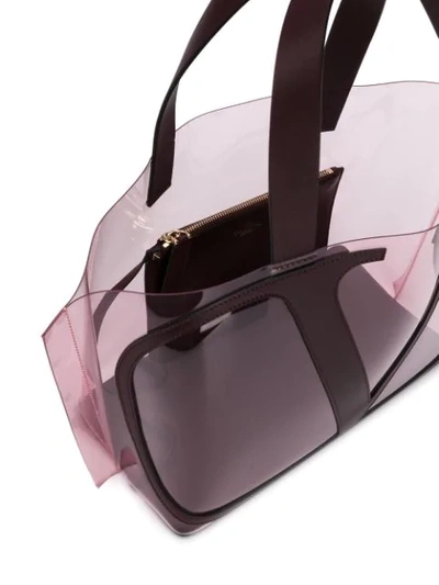 Shop Valentino Valenino Garavani Clear Tote In Pink