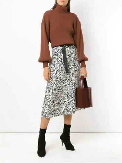Sarah Chofakian Leather Bucket Bag In Red