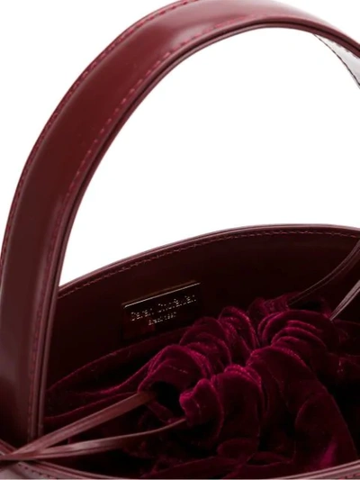 Sarah Chofakian Leather Bucket Bag In Red