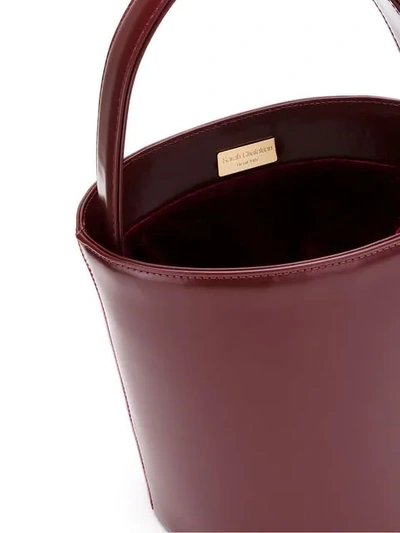Sarah Chofakian Leather Bucket Bag In Red