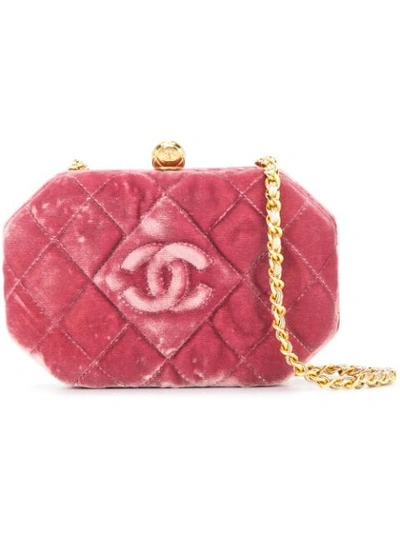 Pre-owned Chanel Vintage 古着cc绗缝流苏单肩包 - 粉色 In Pink