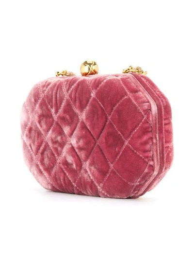Pre-owned Chanel Vintage Quilted Cc Logos Single Chain Shoulder Bag - Pink