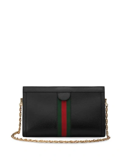 Shop Gucci Ophidia Gg Medium Shoulder Bag In Black