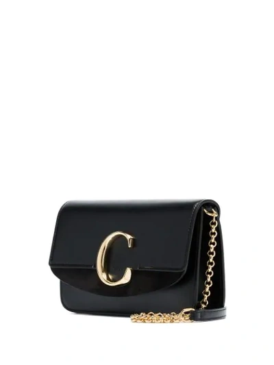 Shop Chloé C Chain Clutch In Black