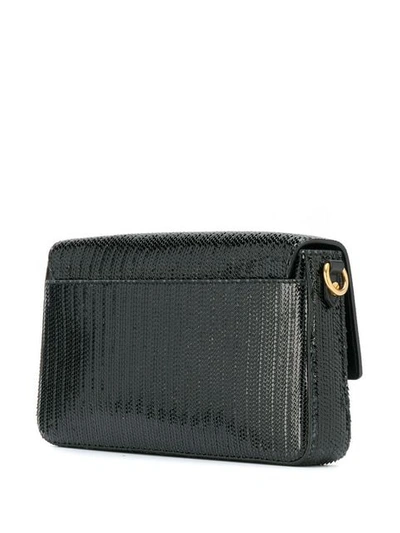 GIVENCHY SNAKESKIN EFFECT CHARM BAG - 黑色