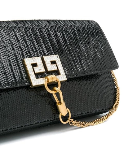 Shop Givenchy Snakeskin Effect Charm Bag In Black