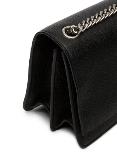 Shop Saint Laurent Black Sunset Medium Leather Crossbody Bag