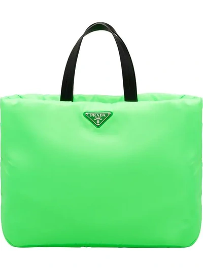 Prada Neon Green Padded Tote Bag | ModeSens