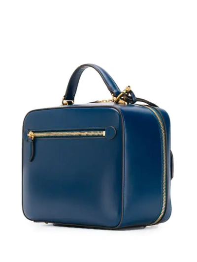 Shop Mark Cross Laura Small Tote Bag In Blue