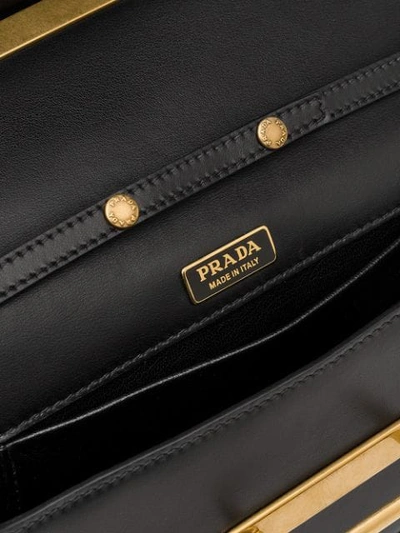 Shop Prada Cahier Clutch Bag In Black