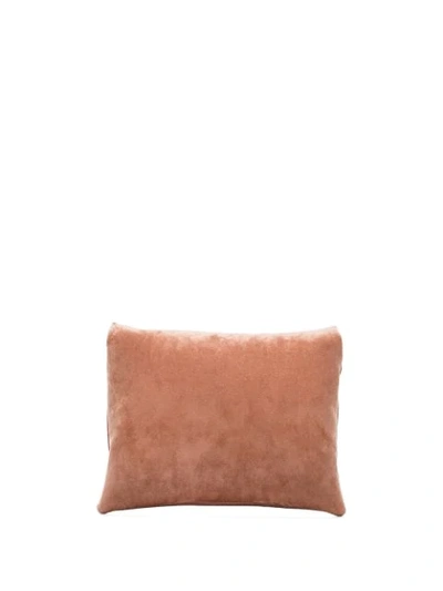 Shop Nanushka Tao Velvet Crossbody Bag In Brown