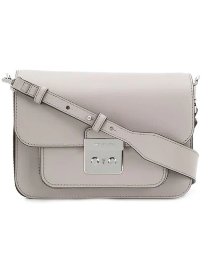 Shop Michael Michael Kors Sloan Editor Shoulder Bag In 081 Pearl Grey
