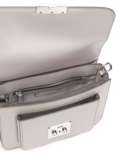 Shop Michael Michael Kors Sloan Editor Shoulder Bag In 081 Pearl Grey