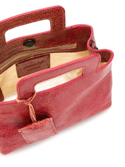Shop Marsèll Distressed Texture Cross Body Bag - Red