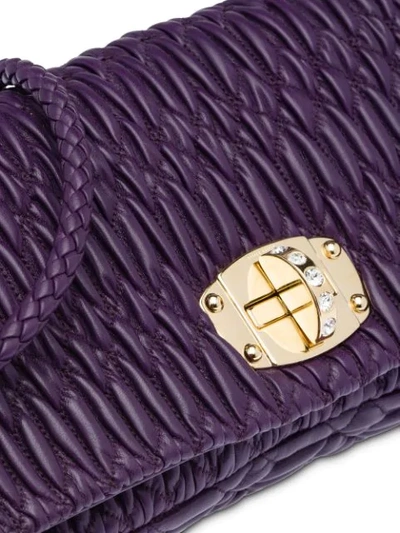 Shop Miu Miu Cloquet Shoulder Bag In Purple