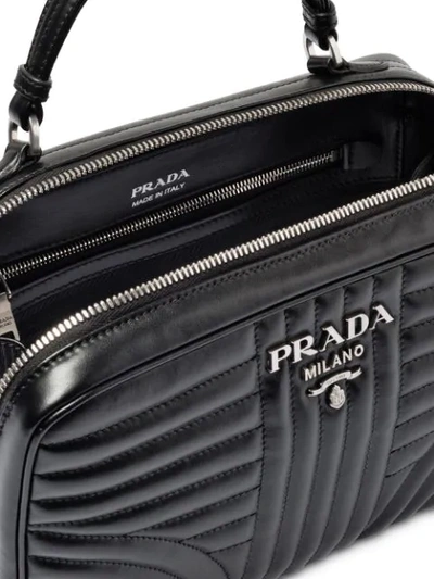 Shop Prada Diagramme Handbag In Black