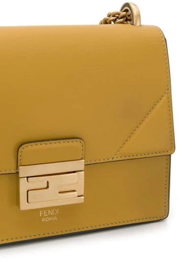 Shop Fendi Kan U Shoulder Bag In Yellow