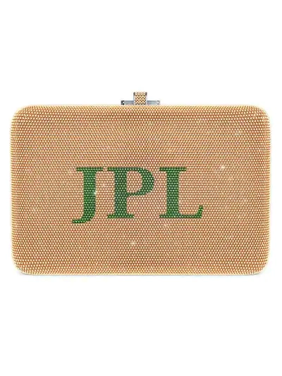 Shop Judith Leiber Slim Slide Customizable Monogram Bag In Metallic