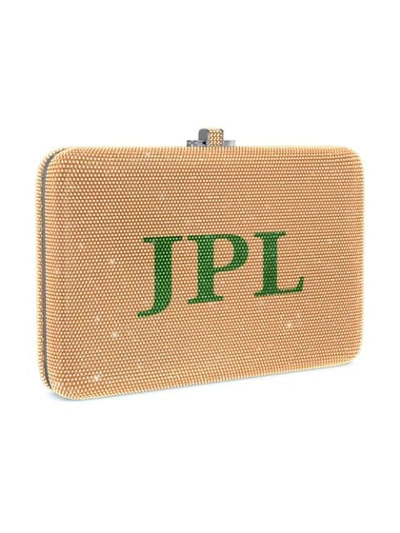 Shop Judith Leiber Slim Slide Customizable Monogram Bag In Metallic