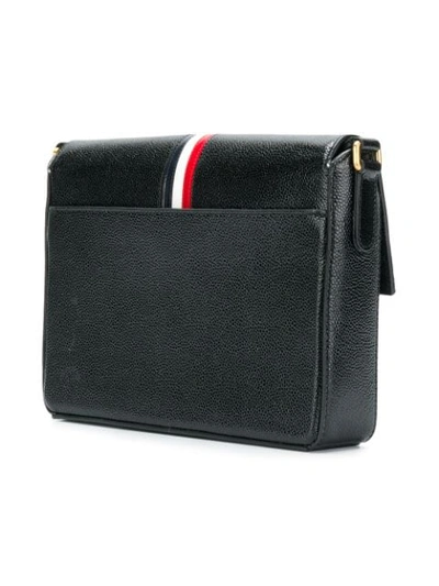 Shop Thom Browne Rwb Bow Gift-box Bag In Black