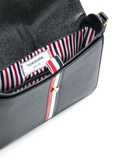 Shop Thom Browne Rwb Bow Gift-box Bag In Black