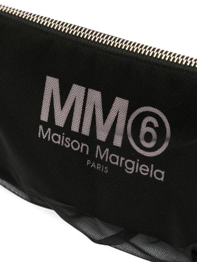 MM6 MAISON MARGIELA LOGO CLUTCH BAG - 黑色