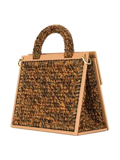 Shop 0711 Copacabana Large Woven Handbag In Multicolour