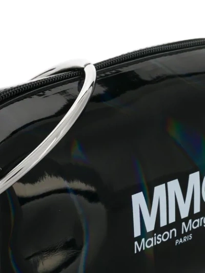 Shop Mm6 Maison Margiela Ring Handle Clutch Bag In Black