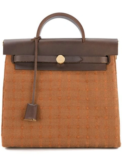 Pre-owned Hermes  Her Bag Ado Backpack In Brown