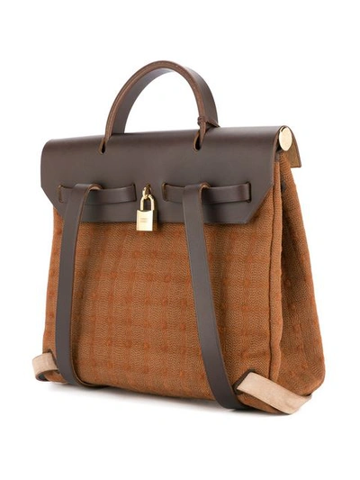 Pre-owned Hermes  Her Bag Ado Backpack In Brown
