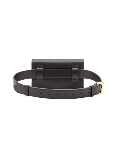 Shop Fendi Logo Belt Bag In Black