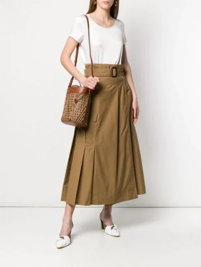 Shop Apc Woven Bucket Bag In Brown