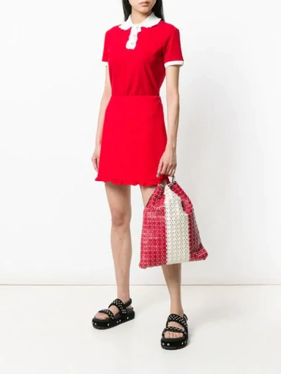 Shop Red Valentino Red(v) Studded Bucket Tote