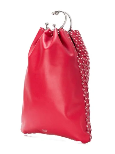 Shop Red Valentino Red(v) Studded Bucket Tote