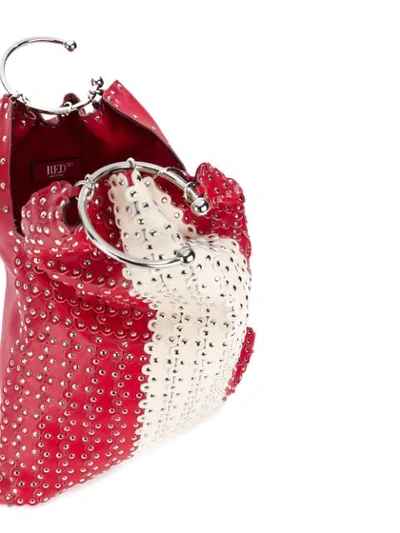 Shop Red Valentino Red(v) Studded Bucket Tote