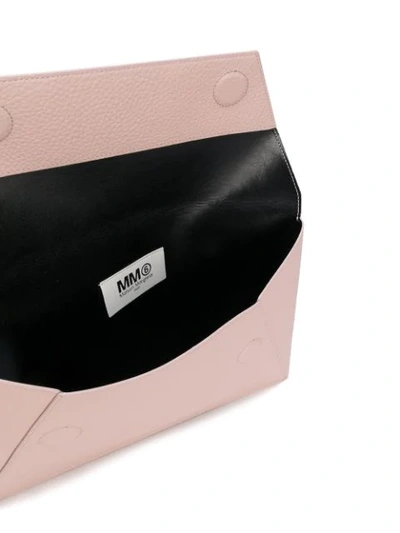 Shop Mm6 Maison Margiela Envelope Clutch Bag - Pink