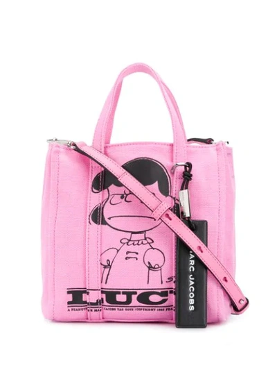 Shop Marc Jacobs X Peanuts® The Tag Tote With Lucy In Pink