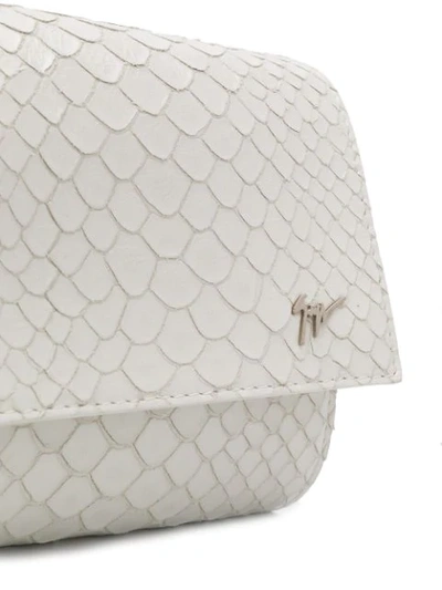 Shop Giuseppe Zanotti Lorelai Clutch In White